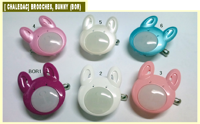 bunny LED brooches